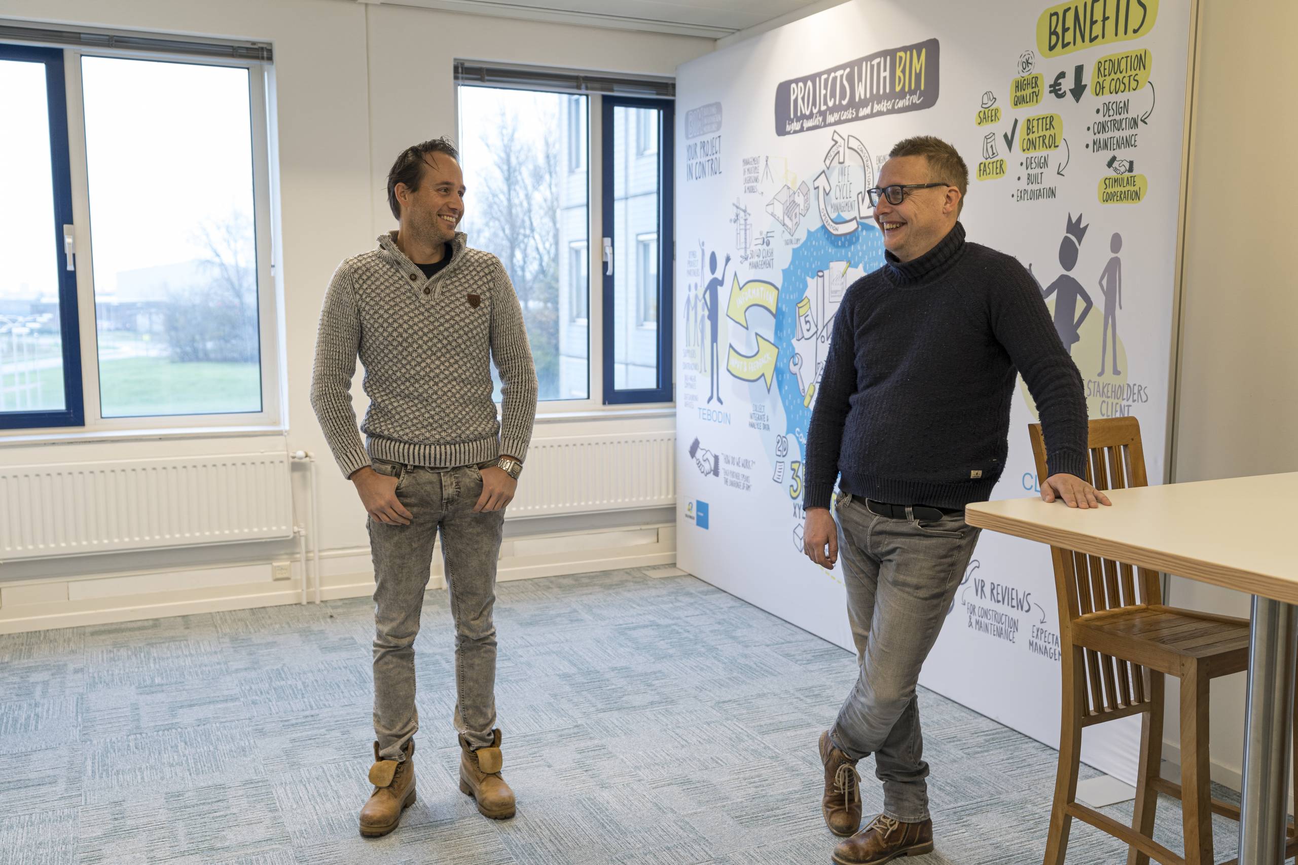 Bart en Jeroen samen op de werkvloer
